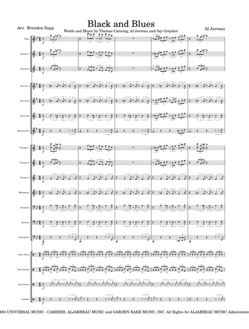 Black And Blues (Arr. Brendon Sapp) - Al Jarreau (Marching Band)