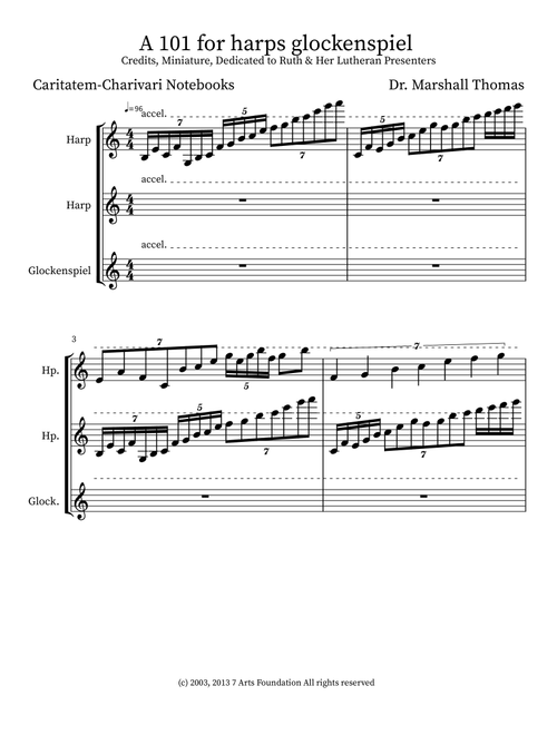 A 101 for harps  glockenspiel - Celebrity Chamber Players (Small Ensemble)