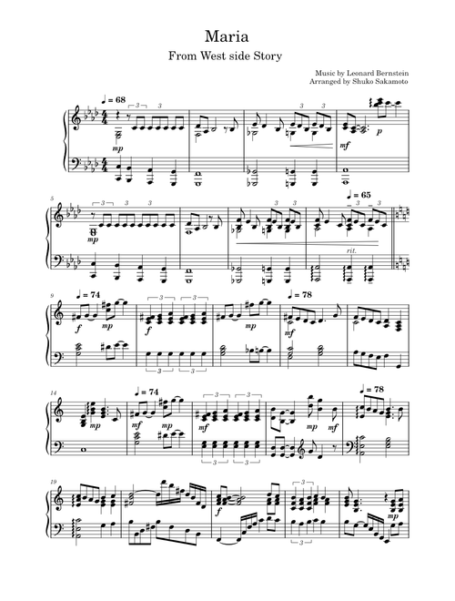 Maria (West Side Story) – Leonard Bernstein