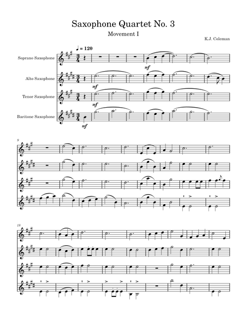 Saxophone Quartet