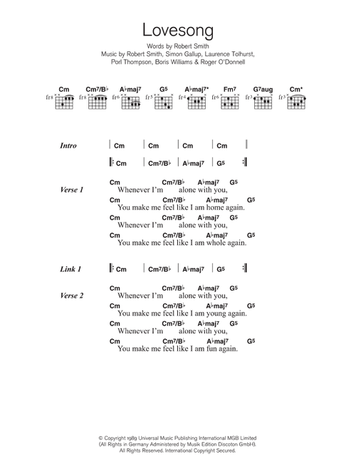 Lovesong - Adele, The Cure (Guitar Chords-Lyrics)