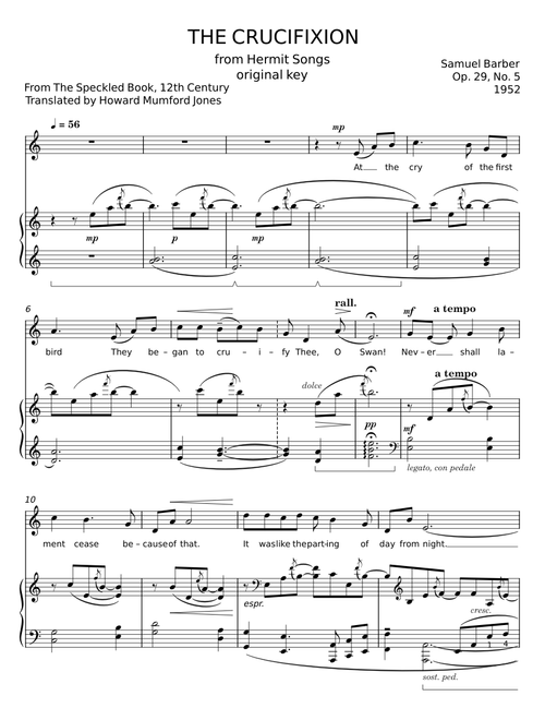 The Crucifixion - Samuel Barber