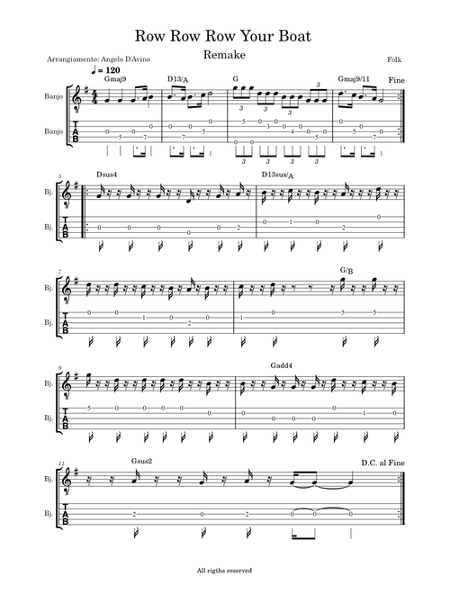 Row, Row, Row Your Boat – England Folk Song (Remake)