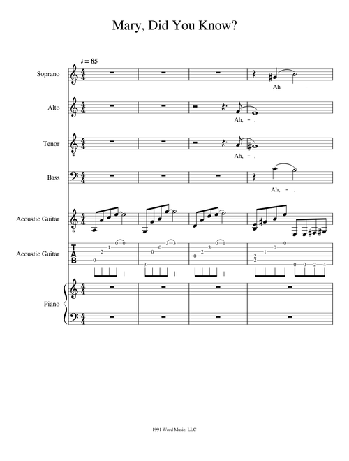 Mary, Did You Know (SATB+)07212019