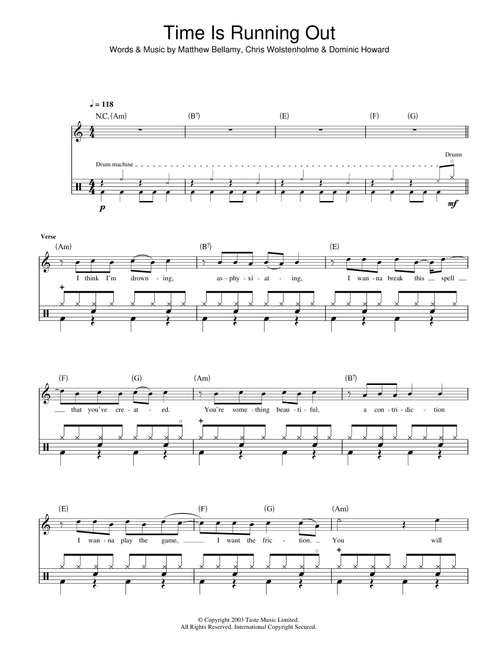 Time Is Running Out - Muse (Drums)