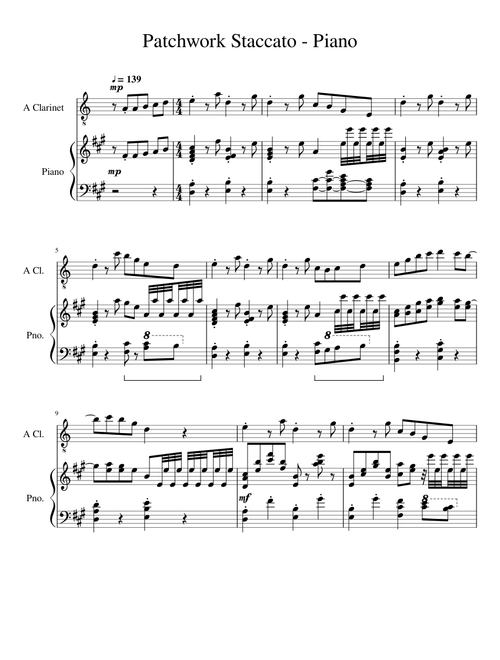 Patchwork Staccato - Piano (With vocals)