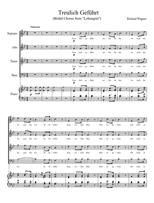 Treulich Geführt (Bridal Chorus from "Lohengrin")