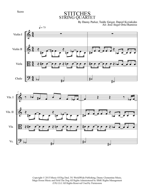 Stitches (Arr. José angel Ortiz ramirez) - Shawn Mendes (String Quartet)