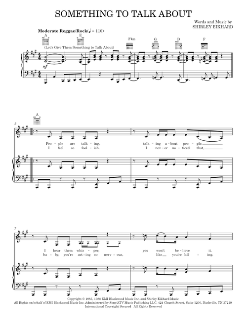 Something to talk about - Bonnie Raitt (Piano-Vocal-Guitar)