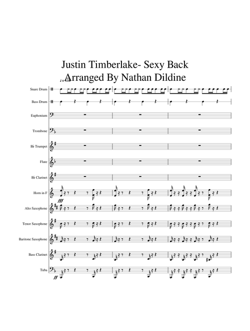 Justin Timberlake- Sexy Back Arranged By Nathan Dildine