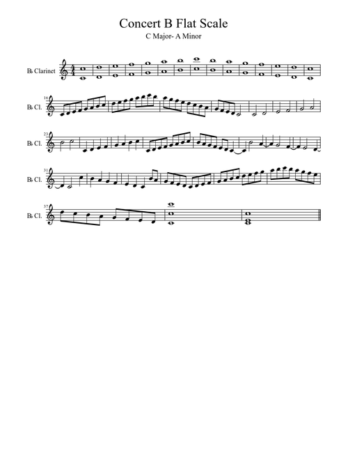 Concert B Flat Scale