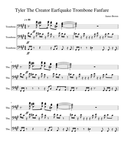 tyler the creator earfquake trombone fanfare