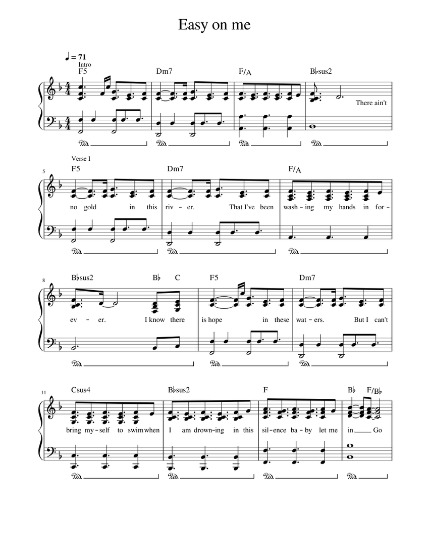Simple notes piano top