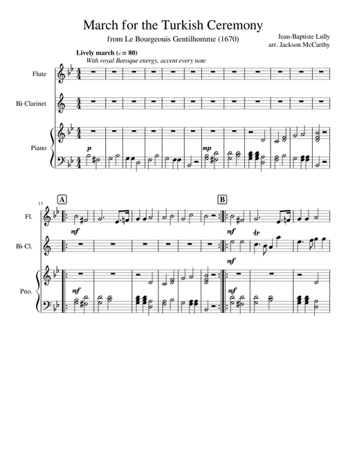 March for the Turkish Ceremony FULL SCORE