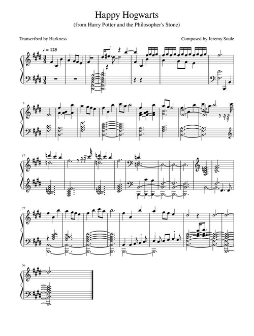 Harry Potter sheet music by astafeya99 | Play, print, and download