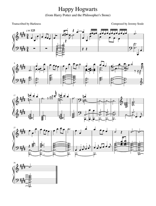 Harry Potter sheet music by astafeya99 | Play, print, and download
