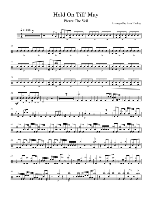 Hold On Till' May ~ Drum Arrangement