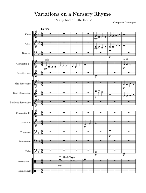 Variations on a Nursery Rhyme