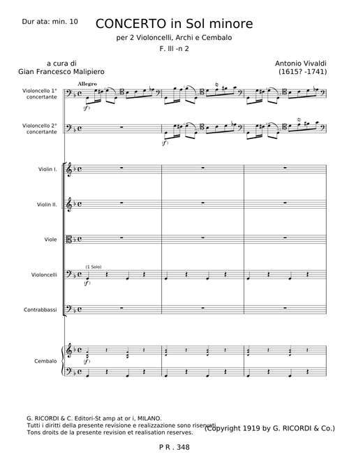 Concerto No. 2 in Sol Minore, RV315, L'Estate - Antonio Vivaldi