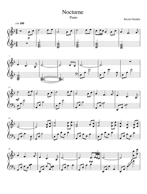 Nocturne - Secret Garden 