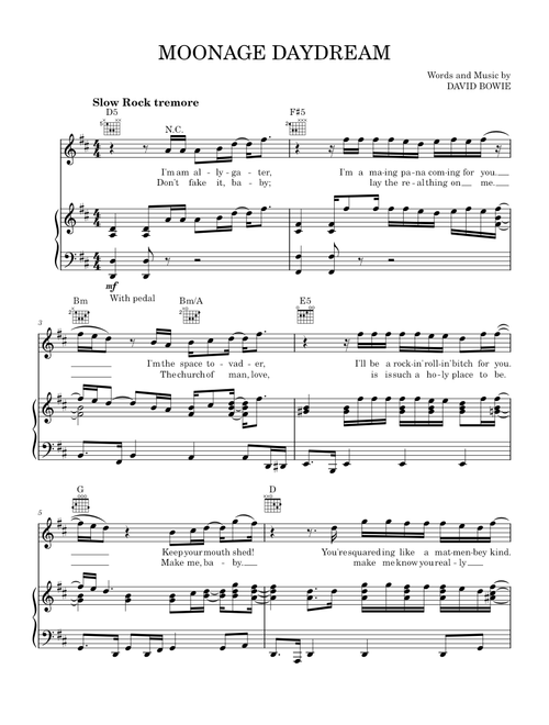 Moonage daydream – David Bowie