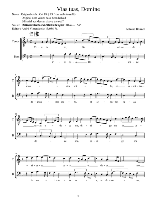 Vias tuas, Domine - Antoine Brumel