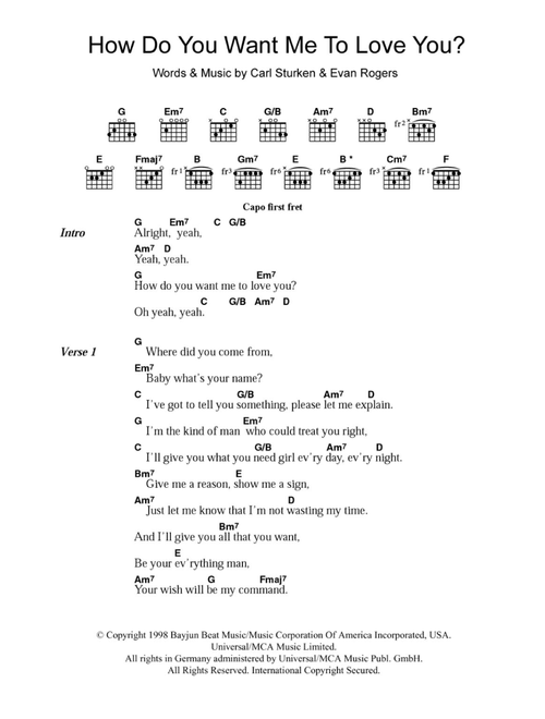 How Do You Want Me To Love You? - 911 (Guitar Chords-Lyrics)