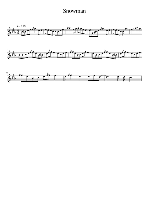 Snowman (chorus only)