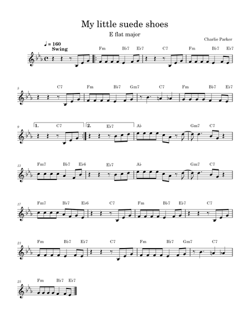 My little suede shoes – Charlie Parker