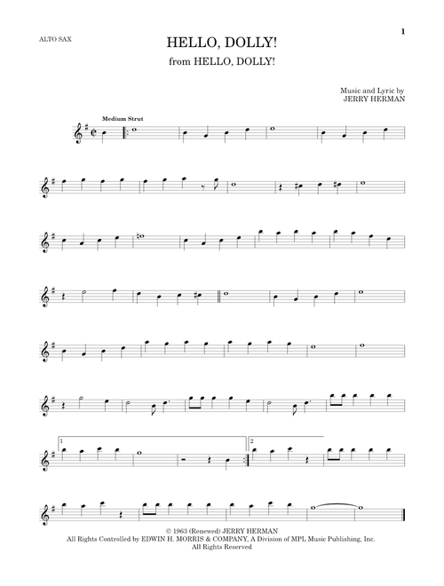 Hello, Dolly! - Louis Armstrong (Alto Sax Solo)