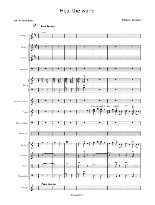Heal the world (Michael Jackson) Easy Orchestra & Rhythm Section,