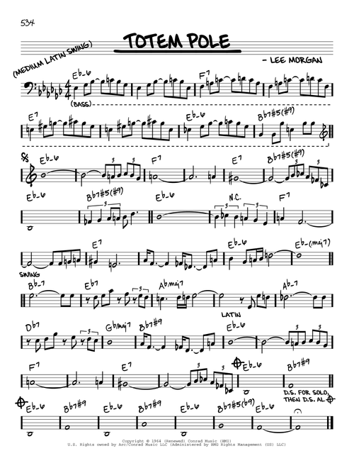 Totem Pole - Lee Morgan (Real Book - Melody-Chords)