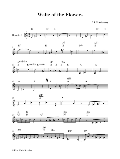 Waltz of the Flowers (from the Nutcracker) (Arr. DA Castro) - Piotr Ilitch Tchaikovski (French Horn Solo)