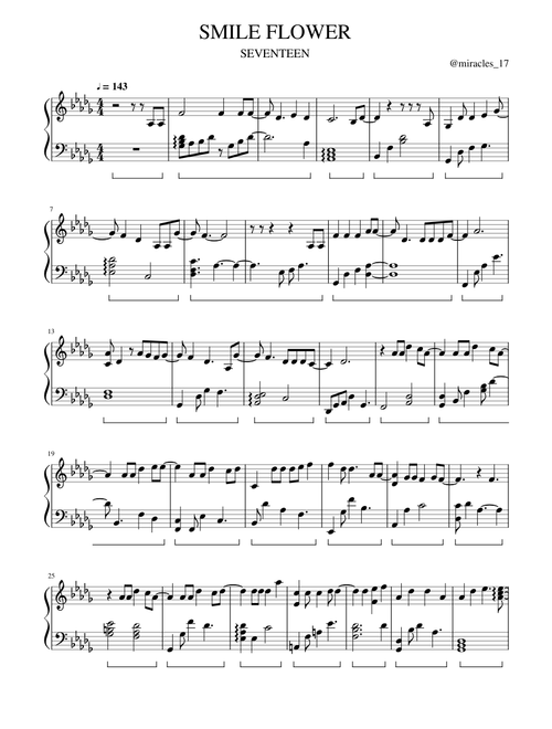SEVENTEEN sheet music by urlocalcarat | Play, print, and download