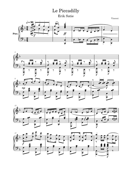 Erik Satie - Le Piccadilly