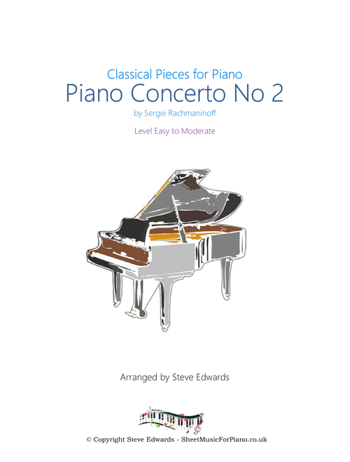 Piano Concerto No 2 Rachmaninoff - Easy Piano Solo (Arr. Steve Edwards) - Sergei Rachmaninoff (Piano Solo)