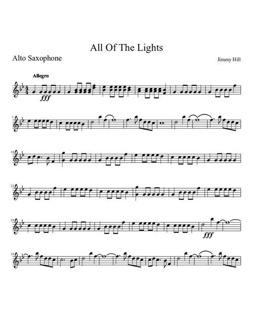 All Of The Lights Alto