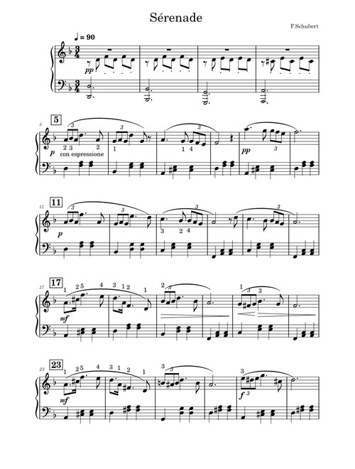 Serenade – Franz Schubert easy 7