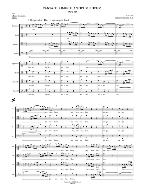 Bach - Singet dem Herrn ein neues Lied, BWV 225