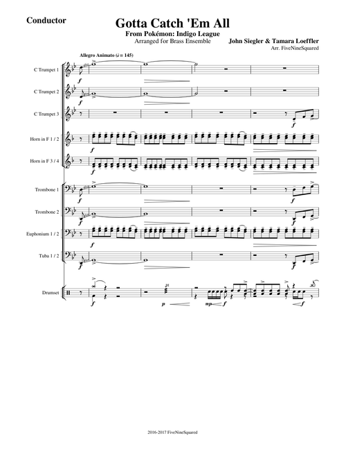 Pokémon Theme Song - Brass Ensemble/Band