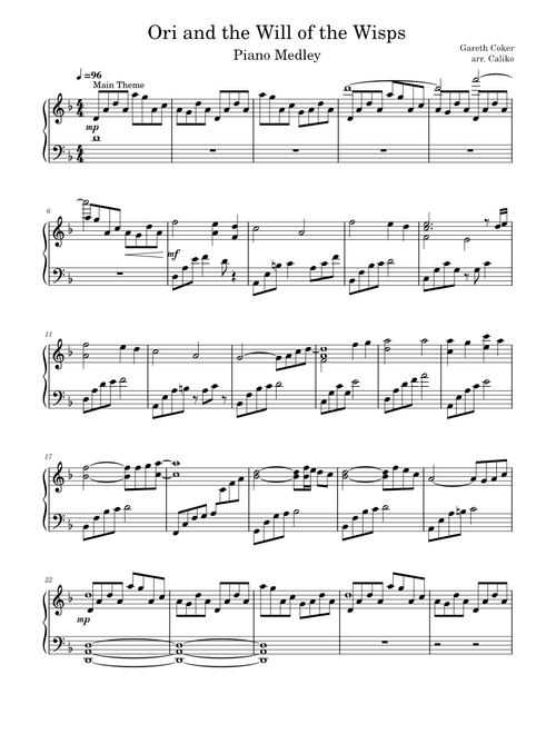 Ori and the Will of the Wisps Piano Medley