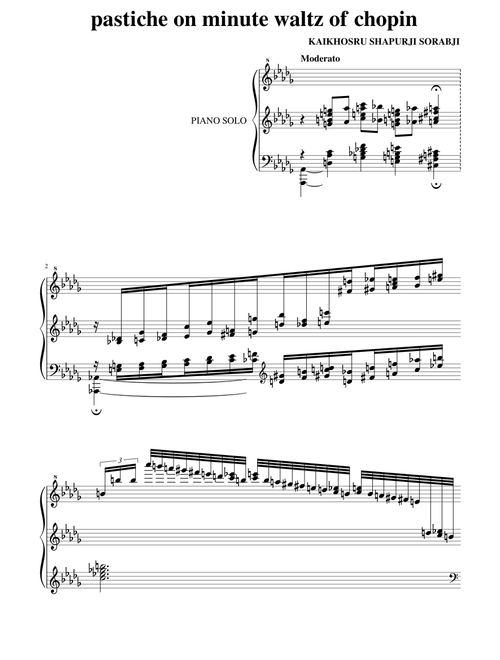 Pastiche on Minute waltz of Chopin – Kaikhosru Shapurji Sorabji