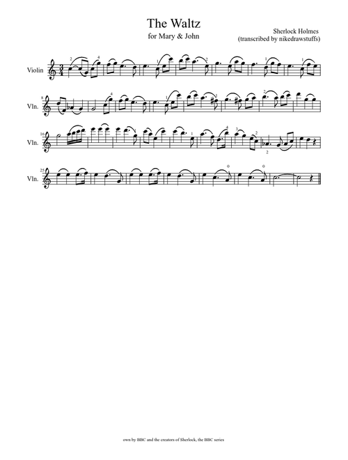 The Waltz for John and Mary Watson (violin solo)