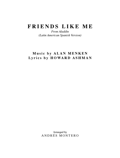 Friend Like Me (Arr. Andrés Montero) - Howard Ashman, Alan Menken (Large Ensemble)