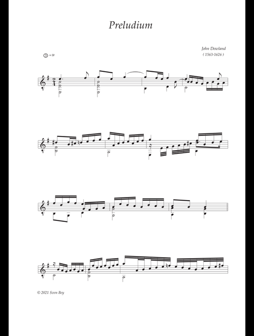 Preludium (Arr. Sven Bey) - John Dowland (Solo Guitar)