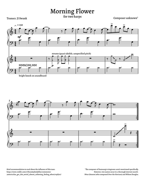 Morning Flower (original for 2 harps)