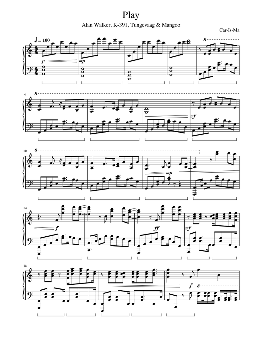 楽譜 灰色と青 – Kenshi Yonezu (米津 玄師) Sheet Music for Piano