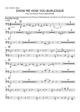 Free Show Me How You Burlesque by Christina Aguilera sheet music