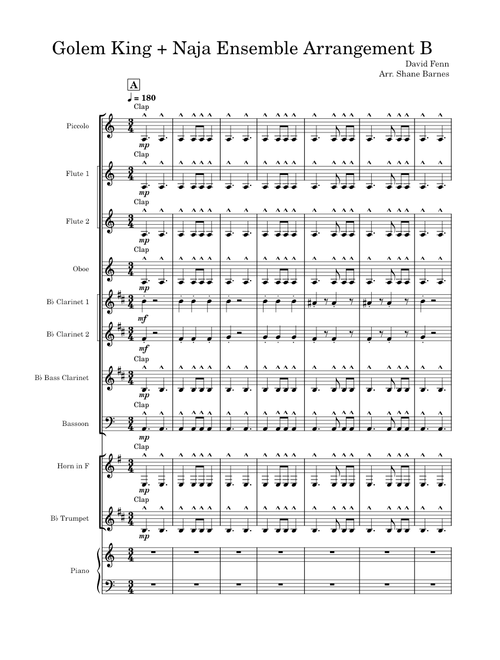 Golem King – David Fenn + Naja - David Fenn Arranged by Shane Barnes (Ver.B)