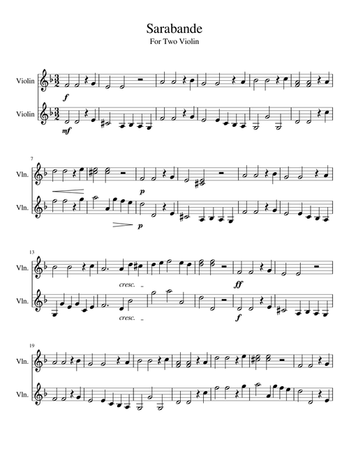 Sarabande - Handel
